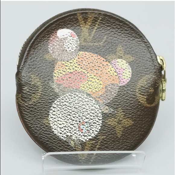 💯%Auth💜🤎Luis Vuitton porte monnaie rond coin case wallet purse monogram panda - Picture 3 of 12